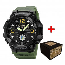 Чоловічий тактичний годинник Awarder 003 Поліція Army Green-Black з подвійним циферблатом
