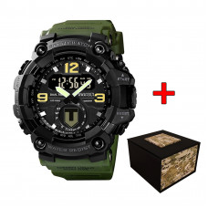 Годинник наручний Awarder 004 ТРО Army Green-Black тактичний з комбінованим циферблатом та захистом 5 ATM Годинник наручний Awarder 004 ТРО Army Green-Black тактичний з комбінованим циферблатом та захистом 5 ATM