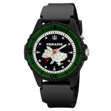 Годинник наручний Awarder 031 Ukraine Black-Green тактичний спортивний з водозахистом 5 ATM Годинник наручний Awarder 031 Ukraine Black-Green тактичний спортивний з водозахистом 5 ATM