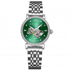 Жіночий механічний годинник Awarder 047 Silver-Green з автопідзаводом та зеленим циферблатом Жіночий механічний годинник Awarder 047 Silver-Green з автопідзаводом та зеленим циферблатом