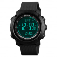 Чоловічий тактичний годинник Awarder 036 Compass All Black з електронним циферблатом та компасом Чоловічий тактичний годинник Awarder 036 Compass All Black з електронним циферблатом та компасом