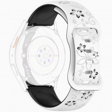 Ремінець каучуковий Flower 20 мм White Ремінець каучуковий Flower 20 мм White
