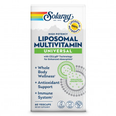 Мультивітаміни ліпосомальні універсальні, Liposomal Multivitamin, Universal, Solaray, 60 вегетаріанських капсул Мультивітаміни ліпосомальні універсальні, Liposomal Multivitamin, Universal, Solaray, 60 вегетаріанських капсул