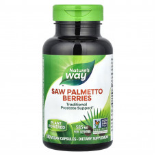 Со Пальметто, Saw Palmetto, Nature's Way, зі смаком ягід, 585 мг, 180 веганських капсул