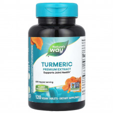 Куркумін, Turmeric, Nature's Way, преміум екстракт, 500 мг, 120 веганських таблеток Куркумін, Turmeric, Nature's Way, преміум екстракт, 500 мг, 120 веганських таблеток