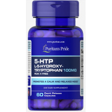 5-гідрокситриптофан, 5-HTP, Puritan's Pride, 100 мг, 60 капсул