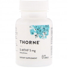 Метилфолат, 5-MTHF, Thorne, 5 мг, 60 капсул Метилфолат, 5-MTHF, Thorne, 5 мг, 60 капсул