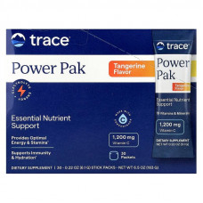 Електроліти зі смаком мандарину, Electrolyte Stamina Power Pak, Trace Minerals Research, 30 пакетиків-стиків, по 6,1 г кожен.