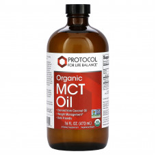 Олія MCT, Organic MCT Oil, Protocol for Life Balance, органік, 473 мл