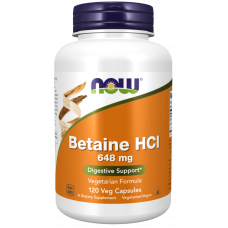 Бетаїн гідрохлорид, Betaine HCL, Now Foods, 648 мг, 120 вегетаріанських капсул Бетаїн гідрохлорид, Betaine HCL, Now Foods, 648 мг, 120 вегетаріанських капсул