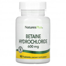 Бетаїну гідрохлорид, Betaine Hydrochloride, Nature's Plus, 600 мг, 90 таблеток Бетаїну гідрохлорид, Betaine Hydrochloride, Nature's Plus, 600 мг, 90 таблеток