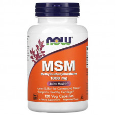 Метилсульфонілметан, MSM, Methylsulfonylmethane, Now Foods, 1000 мг, 120 вегетаріанських капсул Метилсульфонілметан, MSM, Methylsulfonylmethane, Now Foods, 1000 мг, 120 вегетаріанських капсул