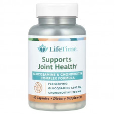 Глюкозамін хондроїтин, Glucosamine & Chondroitin, LifeTime Vitamins, 60 кап.