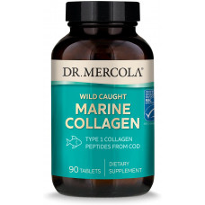 Морський колаген, Marine Collagen, Dr. Mercola, дикого походження, 90 пігулок (0,5 г на пігулку)