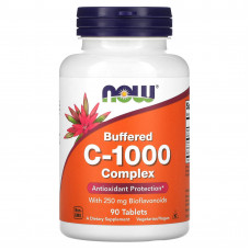 Вітамін С комплекс, Buffered C-1000 Complex, NOW Foods, буферизований, 90 таблеток Вітамін С комплекс, Buffered C-1000 Complex, NOW Foods, буферизований, 90 таблеток
