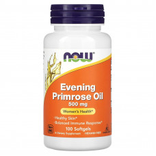 Олія вечірньої примули, Evening Primrose Oil, Now Foods, 500 мг, 100 гелевих капсул Олія вечірньої примули, Evening Primrose Oil, Now Foods, 500 мг, 100 гелевих капсул