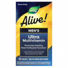 Мультивітаміни для чоловіків, Alive! Men's Multi-Vitamin, Nature's Way, 60 таблеток Мультивітаміни для чоловіків, Alive! Men's Multi-Vitamin, Nature's Way, 60 таблеток