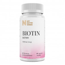 Біотин, Biotin, My Nutri Week, 10000 мкг, 100 капсул