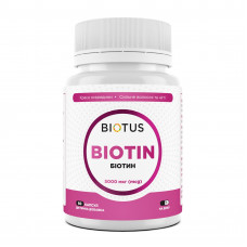 Біотин, Biotin, Biotus, 5000 мкг, 60 капсул Біотин, Biotin, Biotus, 5000 мкг, 60 капсул
