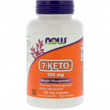 7 кето DHEA, 7-Keto, Now Foods, 100 мг, 120 вегетаріанських капсул 7 кето DHEA, 7-Keto, Now Foods, 100 мг, 120 вегетаріанських капсул