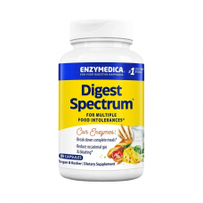 Травні ферменти, Digest Spectrum, Enzymedica, для покращення травлення, від множинної харчової непереносимості, 90 капсул