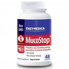 Ферменти (протеолітичні), MucoStop, Enzymedica, 48 капсул