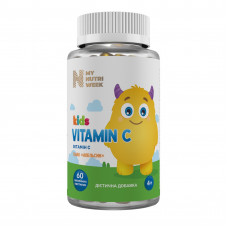 Вітамін С для дітей, Kids Vitamin C, My Nutri Week, смак апельсина, 60 желейних пастилок