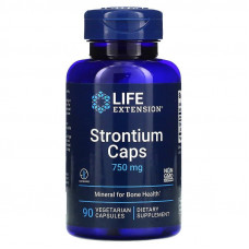Стронцій для здоров'я кісток, Strontium, Life Extension, 750 мг, 90 вегетаріанських капсул (250 мг на капсулу) Стронцій для здоров'я кісток, Strontium, Life Extension, 750 мг, 90 вегетаріанських капсул (250 мг на капсулу)