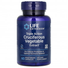 Екстракт хрестоцвітих овочів, Triple Action Cruciferous Vegetable Extract, Life Extension, потрійної дії, 60 капсул