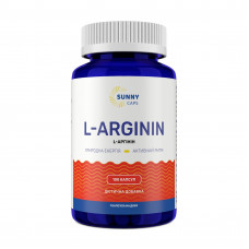 L-аргінін, L-аrginine Powerfull, Sunny Caps, 750 мг, 100 капсул