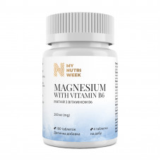 Магній з вітаміном В6, Magnesium with Vitamin B6, My Nutri Week, 200 мг, 100 таблеток (50 мг у таблетці) Магній з вітаміном В6, Magnesium with Vitamin B6, My Nutri Week, 200 мг, 100 таблеток (50 мг у таблетці)