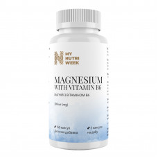 Магній з вітаміном В6, Magnesium with Vitamin B6, My Nutri Week, сильний екстра, 399 мг, 150 капсул Магній з вітаміном В6, Magnesium with Vitamin B6, My Nutri Week, сильний екстра, 399 мг, 150 капсул