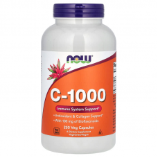 Вітамін С-1000 з біофлавоноїдами, C-1000, Now Foods, 250 вегетаріанських капсул