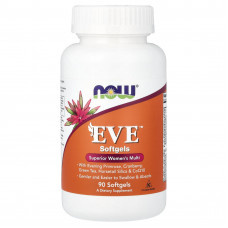 Мультивітаміни для жінок, EVE Softgels, Superior Women's Mult, NOW Foods, чудовий комплекс, 90 м'яких капсул Мультивітаміни для жінок, EVE Softgels, Superior Women's Mult, NOW Foods, чудовий комплекс, 90 м'яких капсул