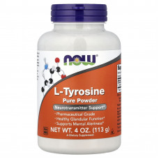Тирозин, L-Tyrosine, Now Foods, порошок, 113 гр Тирозин, L-Tyrosine, Now Foods, порошок, 113 гр