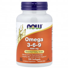 Омега 3 6 9, Omega 3-6-9, Now Foods, 100 гелевих капсул