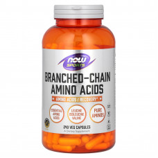 BCAA амінокислоти з розгалуженим ланцюгом, Amino Acids, Now Foods, Sports, 240 вегетаріанських капсул