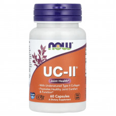 Колаген типу II, Collagen, Now Foods, для здоров'я суглобів, неденатурований, 60 вегетаріанських капсул Колаген типу II, Collagen, Now Foods, для здоров'я суглобів, неденатурований, 60 вегетаріанських капсул