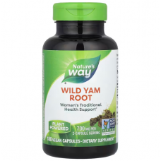 Дикий ямс, Wild Yam, Nature's Way, корінь, 700 мг, 180 веганських капсул (350 мг в капсулі) Дикий ямс, Wild Yam, Nature's Way, корінь, 700 мг, 180 веганських капсул (350 мг в капсулі)