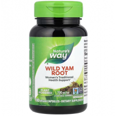 Дикий ямс, Wild Yam, Nature's Way, корінь, 700 мг, 100 веганських капсул (350 мг в капсулі) Дикий ямс, Wild Yam, Nature's Way, корінь, 700 мг, 100 веганських капсул (350 мг в капсулі)