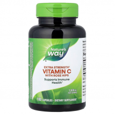 Вітамін С (аскорбінова кислота), Vitamin C, Nature's Way, з шипшиною, 1000 мг, 100 капсул