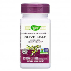 Екстракт листя оливи, Olive Leaf, Nature's Way, преміум-клас, 250 мг, 60 веганських капсул Екстракт листя оливи, Olive Leaf, Nature's Way, преміум-клас, 250 мг, 60 веганських капсул