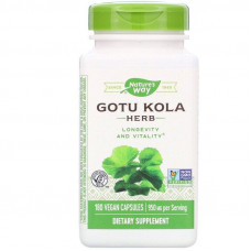 Готу кола, Gotu Kola Herb, Nature's Way, 180 капсул (475 мг в 1 капсулі) Готу кола, Gotu Kola Herb, Nature's Way, 180 капсул (475 мг в 1 капсулі)