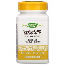 Комплекс кальцію та магнію з вітаміном D, Calcium Mag & D Complex, Nature's Way, 100 капсул