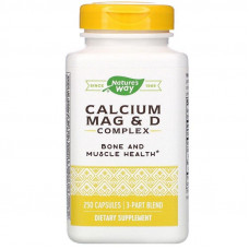 Кальцій, магній і вітамін D, Calcium Mag & D, Nature's Way, 250 капсул