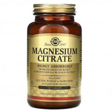 Цитрат магнію, Magnesium Citrate, Solgar, 120 таблеток (200 мг на 1 таблетку)