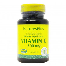 Вітамін С, Vitamin C, Nature's Plus, із уповільненим вивільненням, 500 мг, 90 таблеток