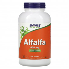 Люцерна, Alfalfa, Now Foods, 650 мг, 500 таблеток Люцерна, Alfalfa, Now Foods, 650 мг, 500 таблеток