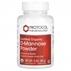 D-манноза, D-Mannose, Protocol for Life Balance, сертифікований органічний порошок, 85 г D-манноза, D-Mannose, Protocol for Life Balance, сертифікований органічний порошок, 85 г
