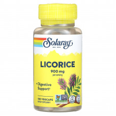 Корінь солодки, Organically Grown Licorice, Solaray, 450 мг, 100 капсул Корінь солодки, Organically Grown Licorice, Solaray, 450 мг, 100 капсул